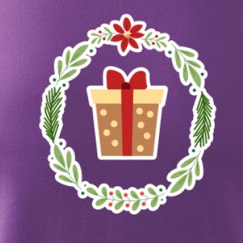 Vianočný veniec s darčekom