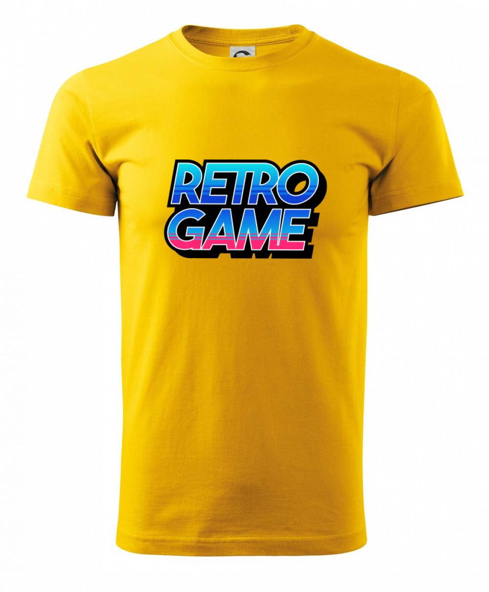 Tričká pre ajťákov - Retro game nápis farebný - Klasické pánske tričko vyššej gramáže