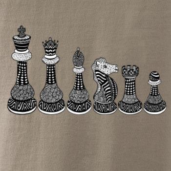 Šachové figúrky v rade - kreslené Šachové figúrky v rade - kreslené