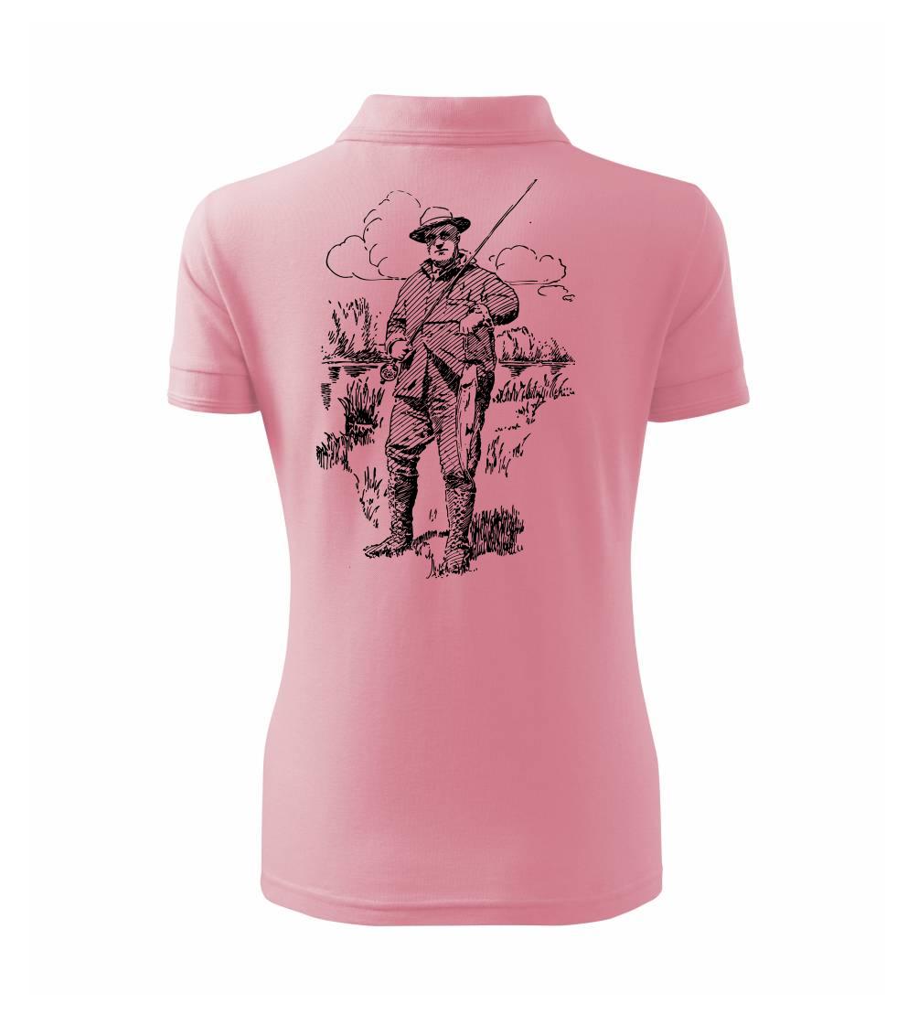 Kreslený rybár s úlovkom