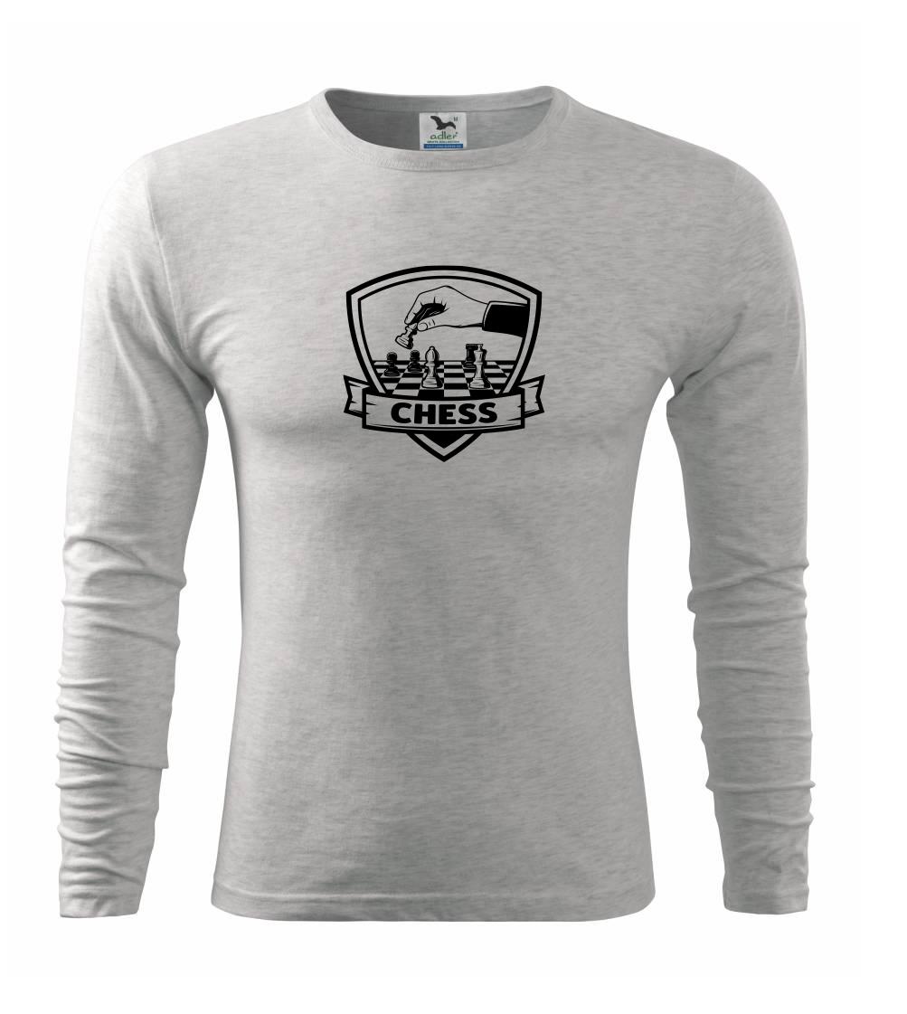 Tričká a mikiny so spoločenskými hrami  - Chess erb - Tričko s dlhým rukávom FIT-T long sleeve