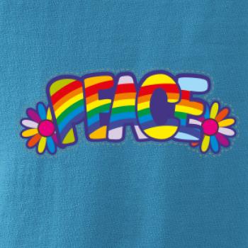 Peace nápis dúhový