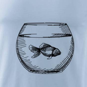 Ceruzkou kreslená rybička v akváriu