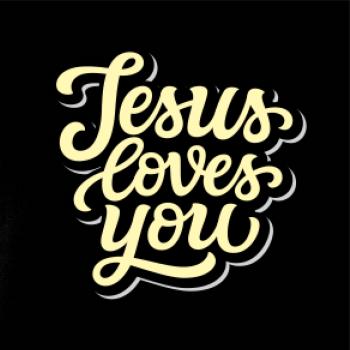 Jesus loves you - písané písmo