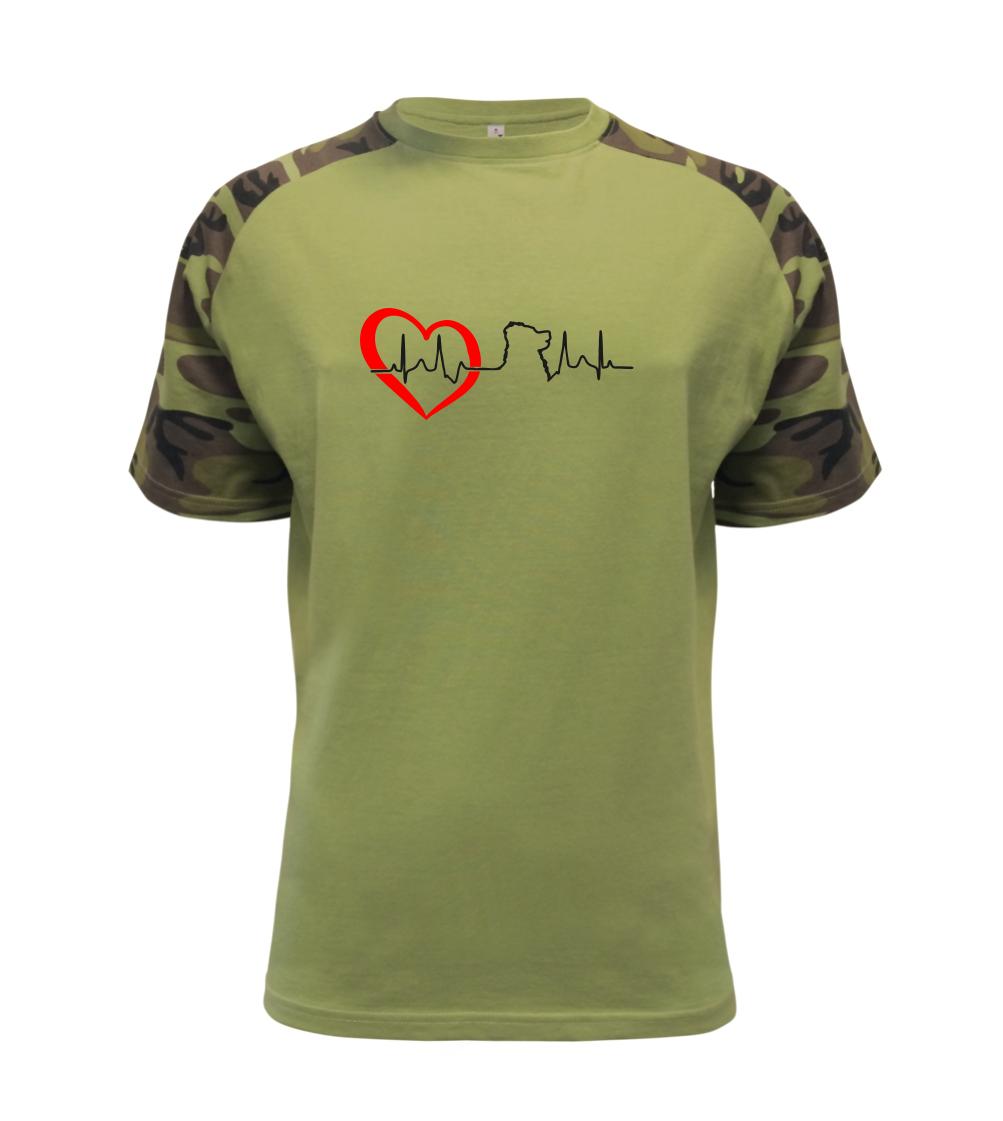 Bernský salašnícky pes na tričku - Bernský salašnický pes EKG - Raglan Military
