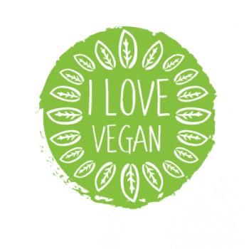 I love vegan v kruhu