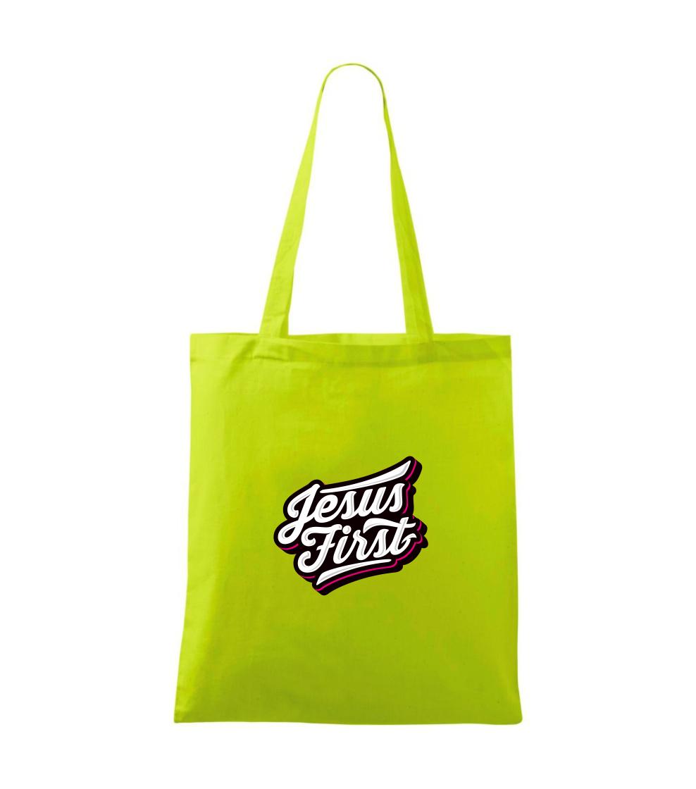 Jesus first biely nápis