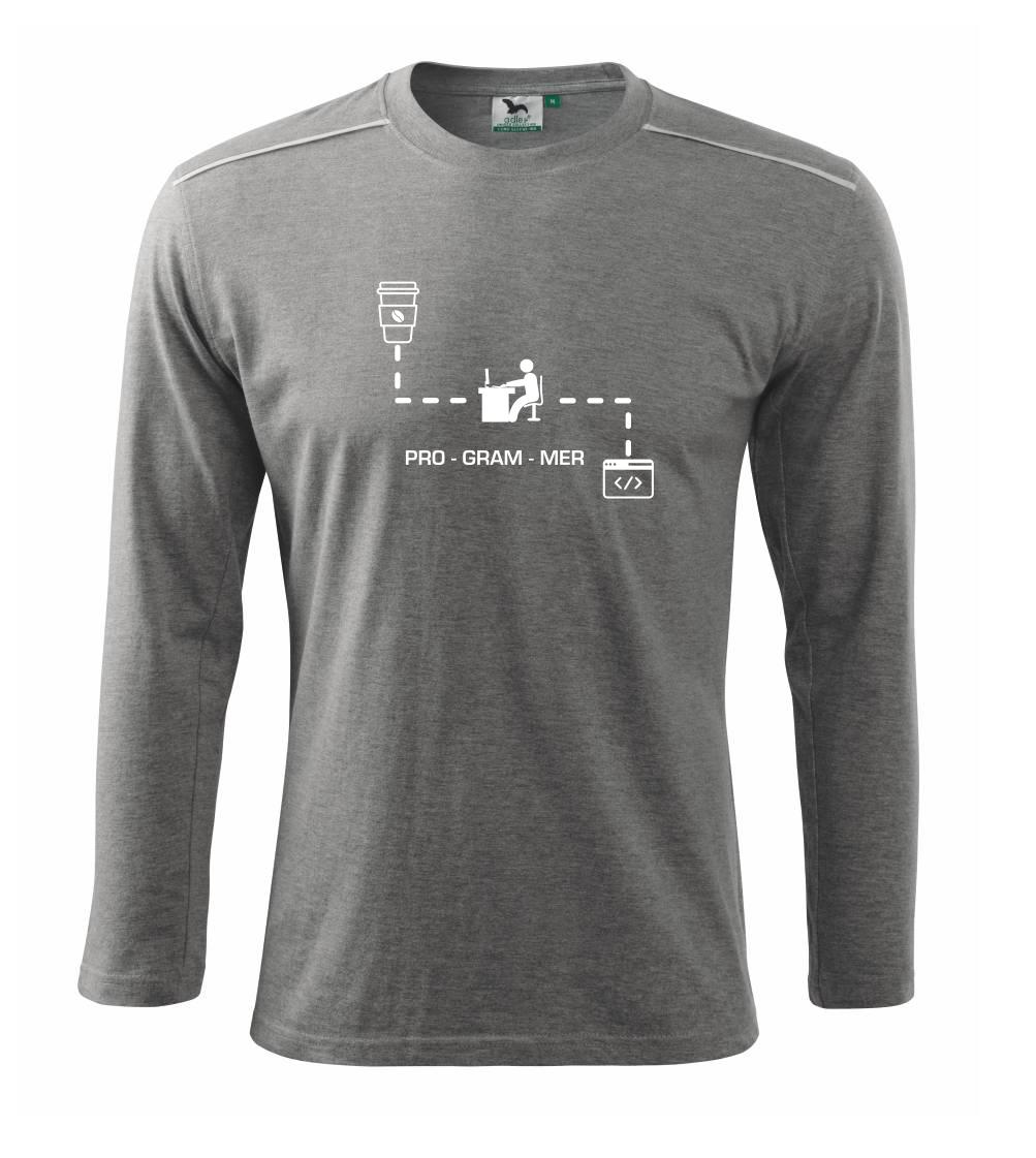 Tričká pre ajťákov - Programer code - Tričko s dlhým rukávom Long Sleeve