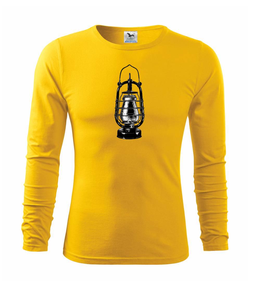 Trička na kempovanie - Stará petrolejová lampa - Tričko s dlhým rukávom FIT-T long sleeve