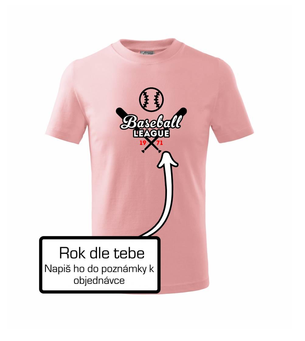 Tričká baseball - Baseball league vlastný ročník - Tričko detské bavlnené