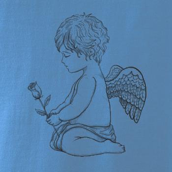 Anjel kresleny s ruží