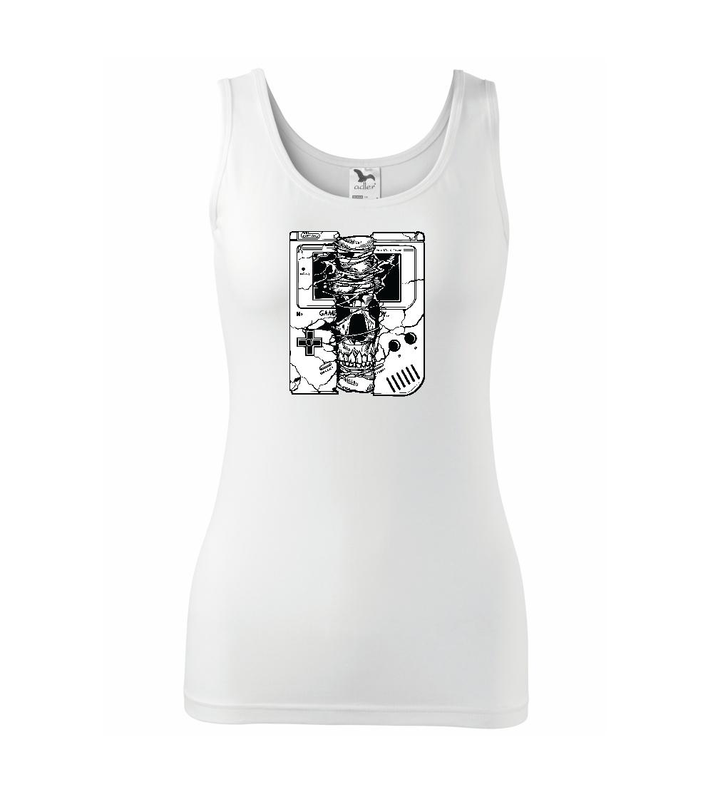 Tričká pre ajťákov - Gameboy Skull - Dámske tielko