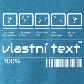 Čiarový kód - Vlastný text