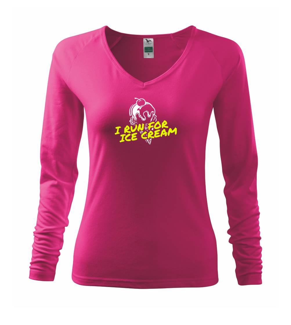 Tričká pre bežcov - I Run for Ice Cream - Tričko dámske Elegance