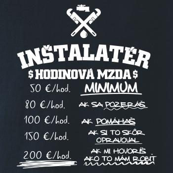 Hodinová mzda Inštalatér