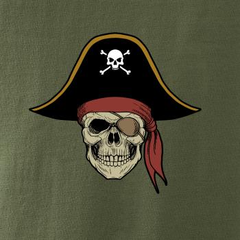  Pirátska lebka s klobúkom