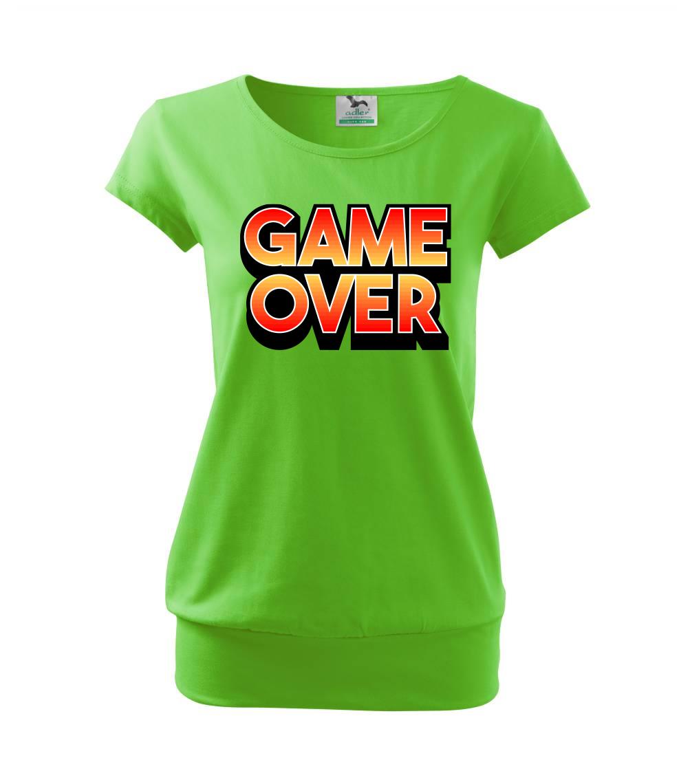 Tričká pre ajťákov - Game over - nápis farebný - Voľné tričko city