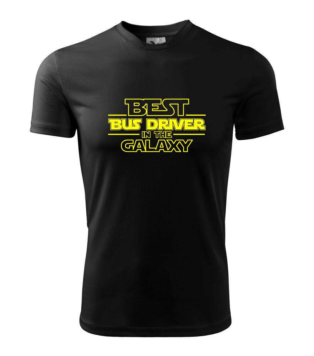 Tričká s vlakmi a autobusmi - Best bus driver in galaxy - Pánske tričko Fantasy športové