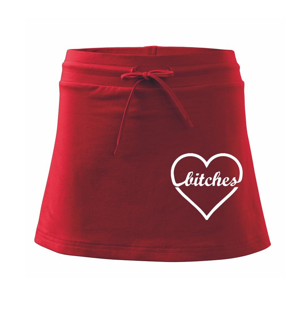BFF tričká pre najlepšie kamarátov - Bitches (párové tričko) - Športová sukne - two in one