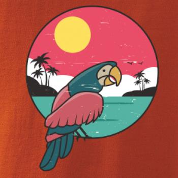 Papoušek v kruhu u moře