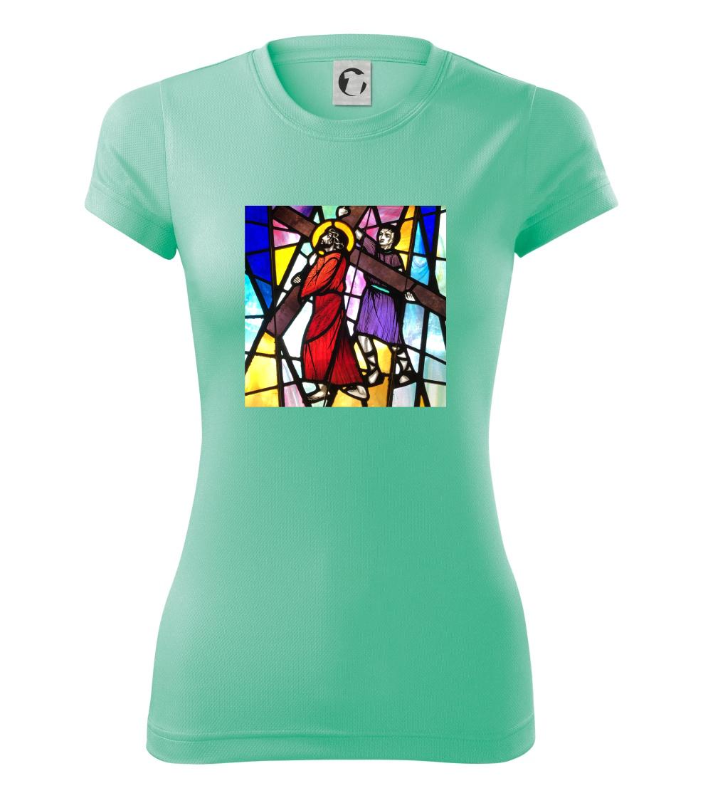 Vitráž - Ježiš a kríž Vitráž - Ježiš a kríž