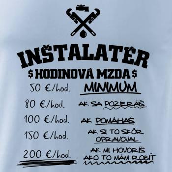 Hodinová mzda Inštalatér