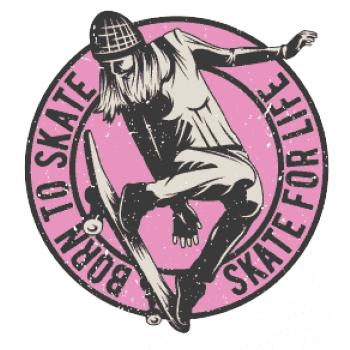 Skate girl pink Skate girl pink