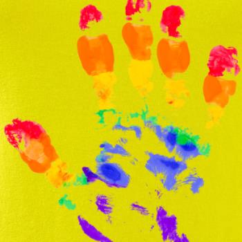 LGBT hand print LGBT hand print