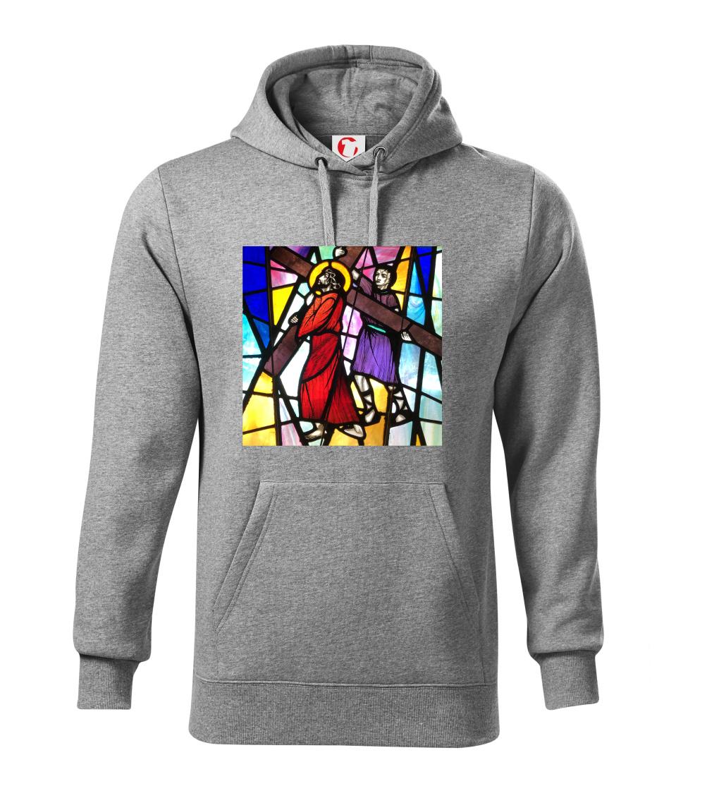 Vitráž - Ježiš a kríž Vitráž - Ježiš a kríž