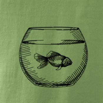 Ceruzkou kreslená rybička v akváriu