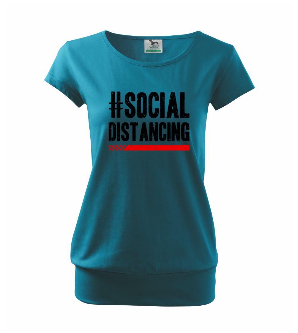 Social distancing - Voľné tričko city