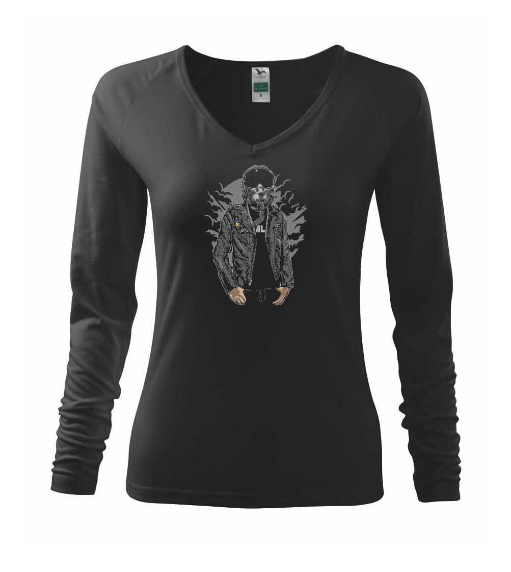 Vojenská tričká s potlačou - Sky Fighter - Tričko dámske Elegance