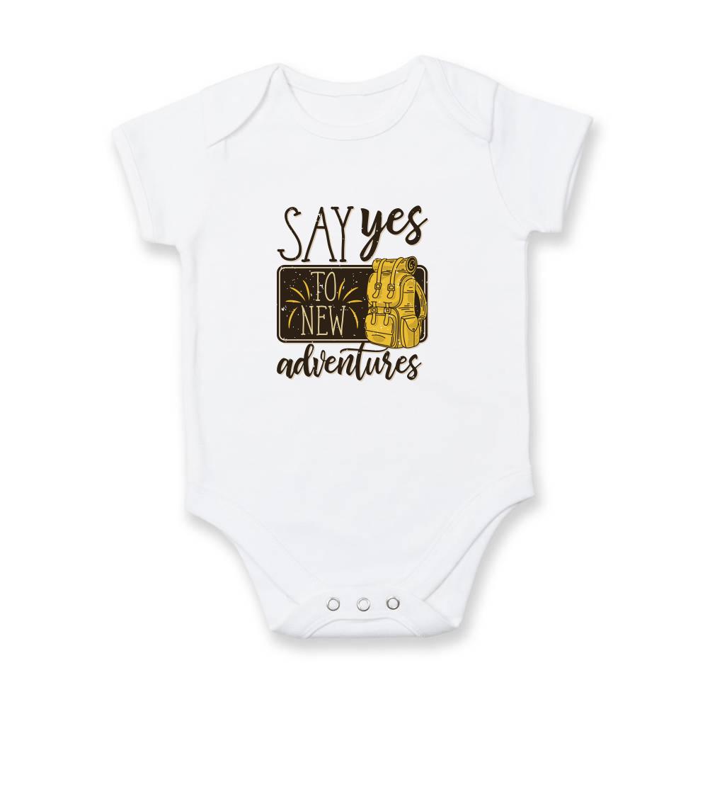 Trička na kempovanie - Say yes to new Adventures - Body dojčenské s krátkym rukávom