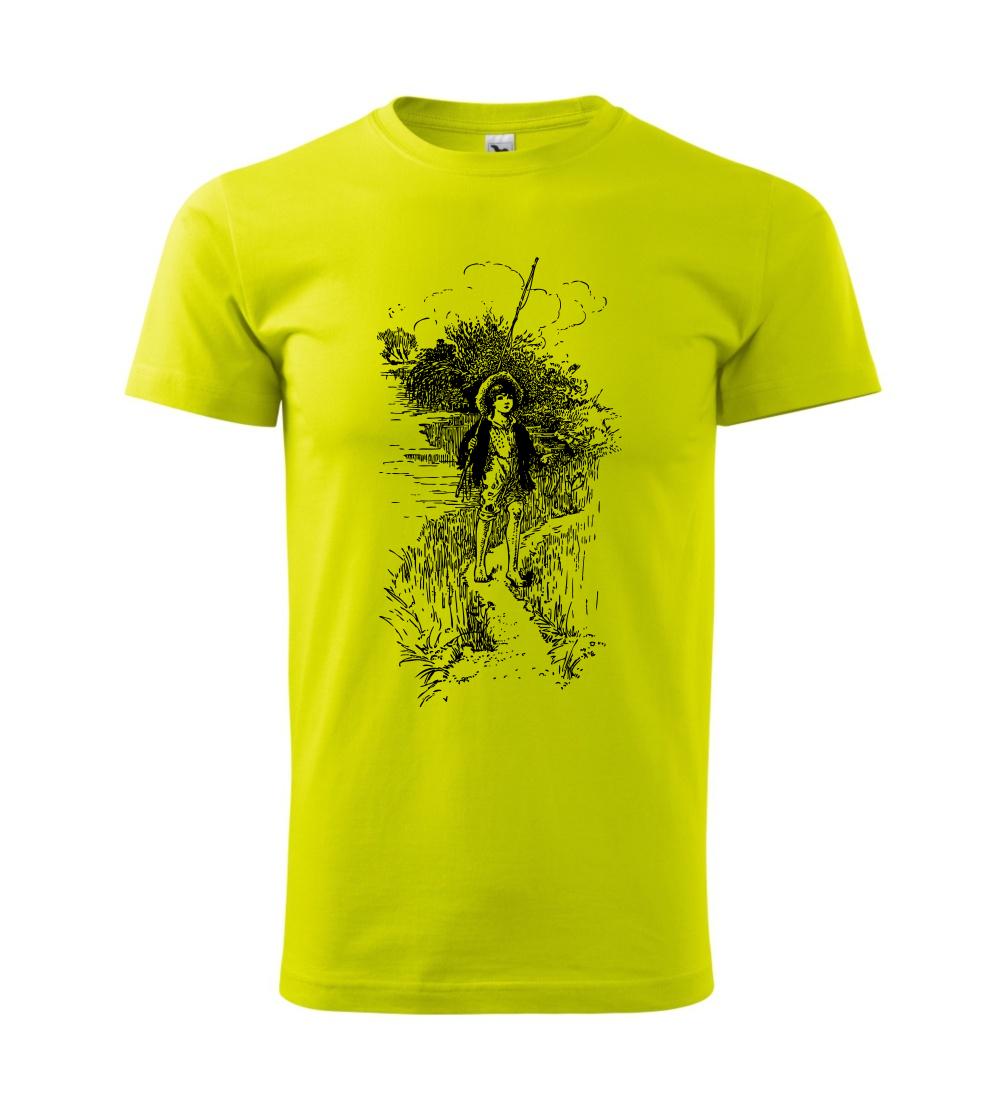 Kreslený chlapec s prútom Kreslený chlapec s prútom