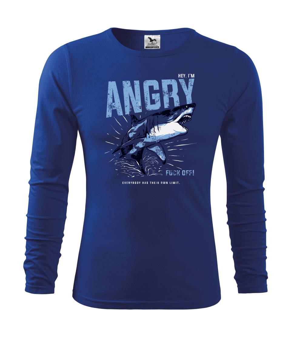 Tričká s potlačou ryby - Shark angry - Tričko detské Long Sleeve