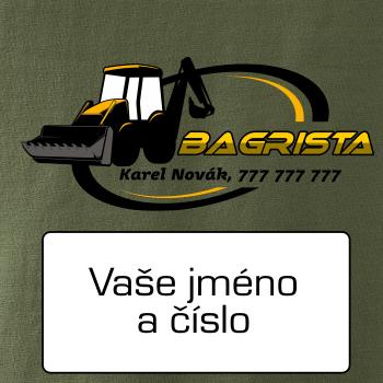Bagrista v kruhu - vlastný nápis Bagrista v kruhu - vlastný nápis