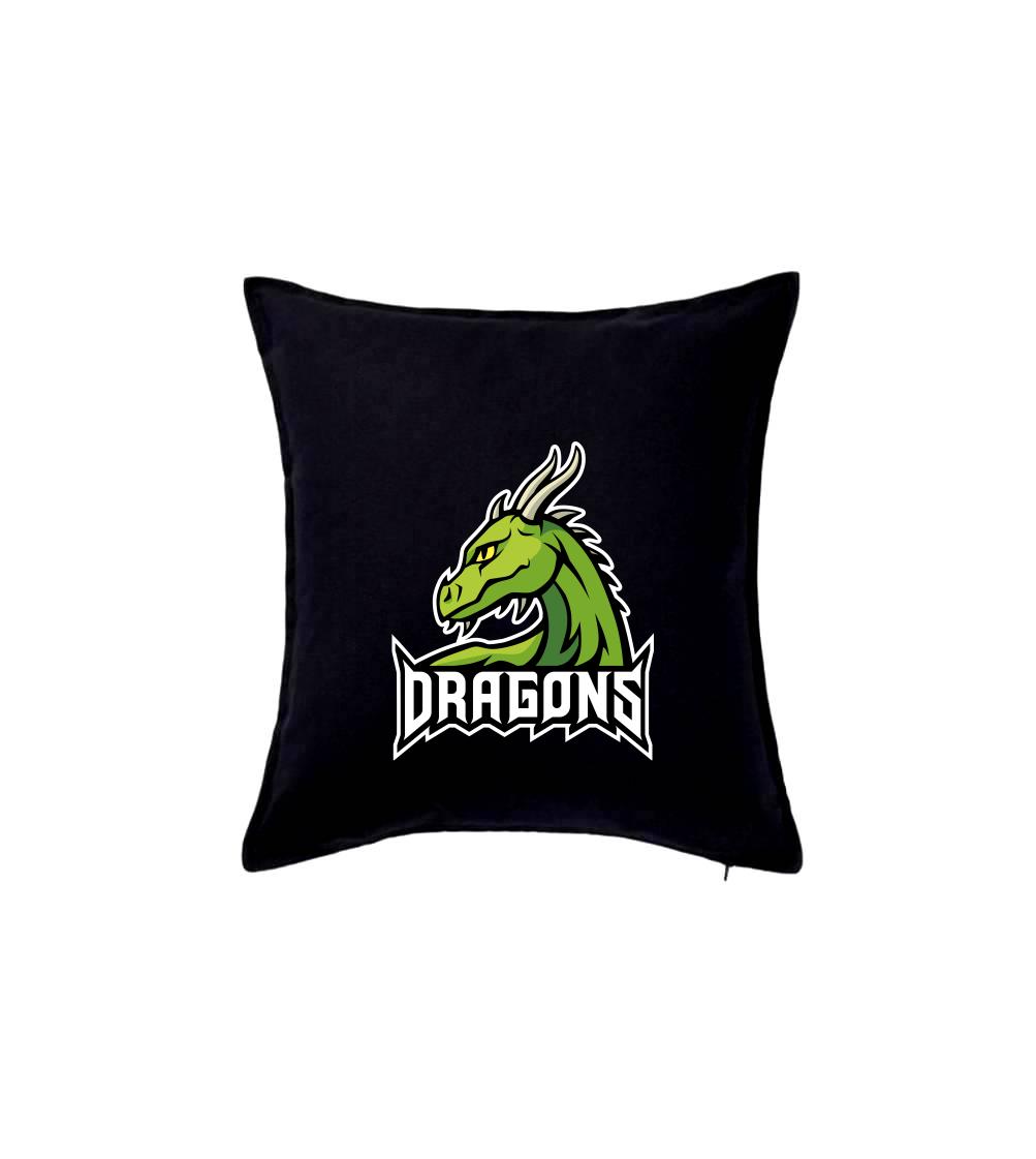 Grafické tričká - Dragons - logo týmu zelená (Hana-creative) - Vankúš 50x50