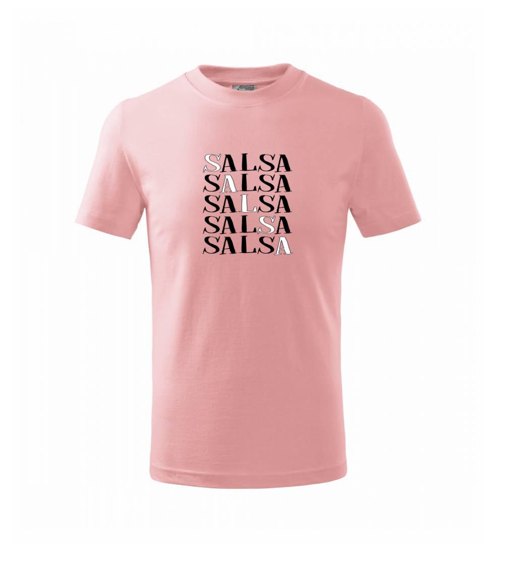Tričká pre tanečníkov salsy - Salsa nápis - Tričko detské bavlnené