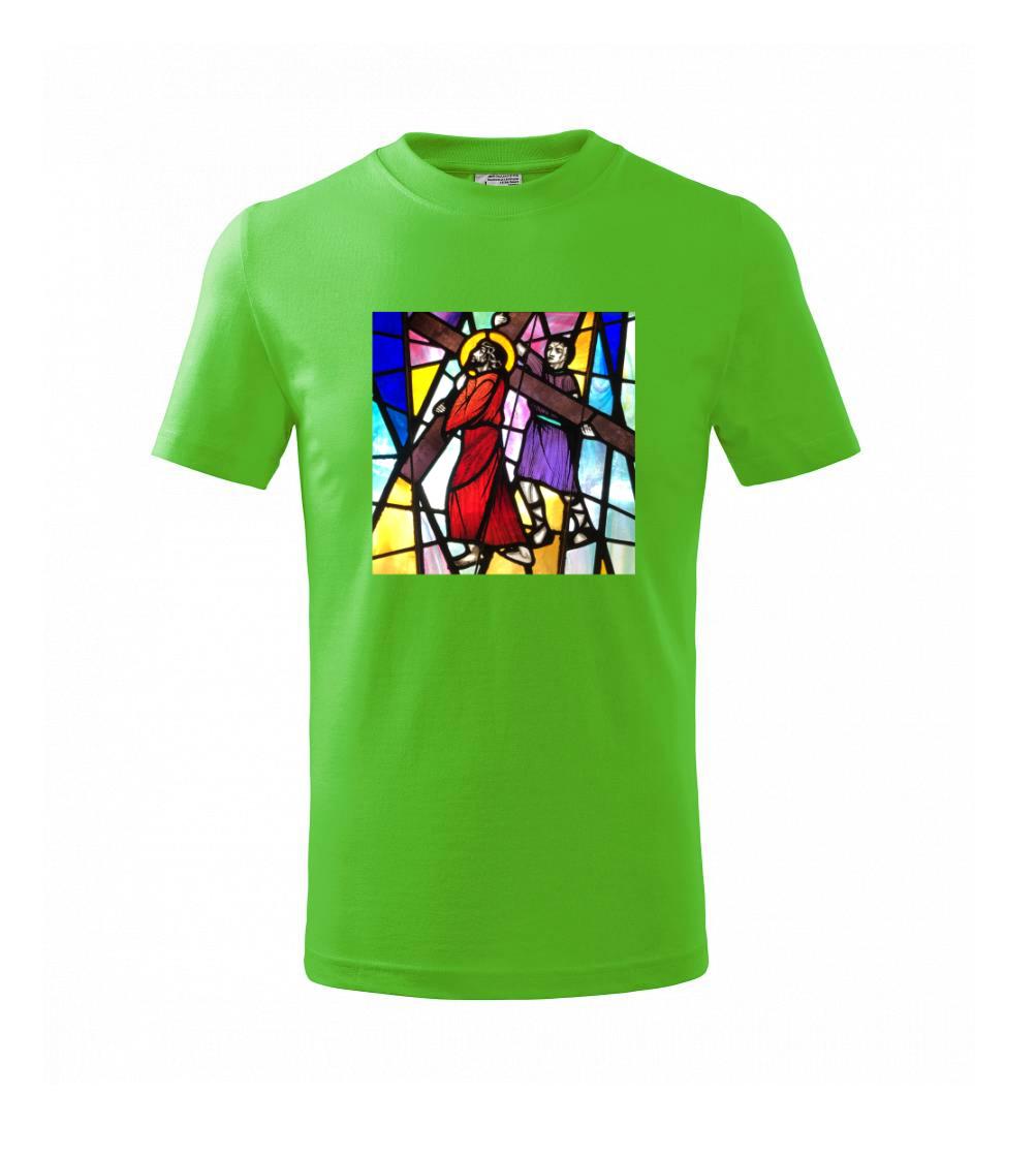 Vitráž - Ježiš a kríž Vitráž - Ježiš a kríž