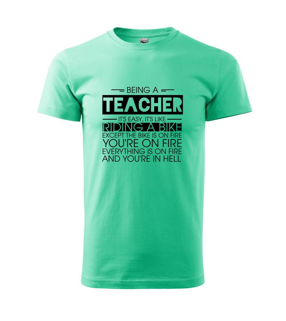 Učiteľské tričká - Being a teacher - bike - Klasické pánske tričko vyššej gramáže