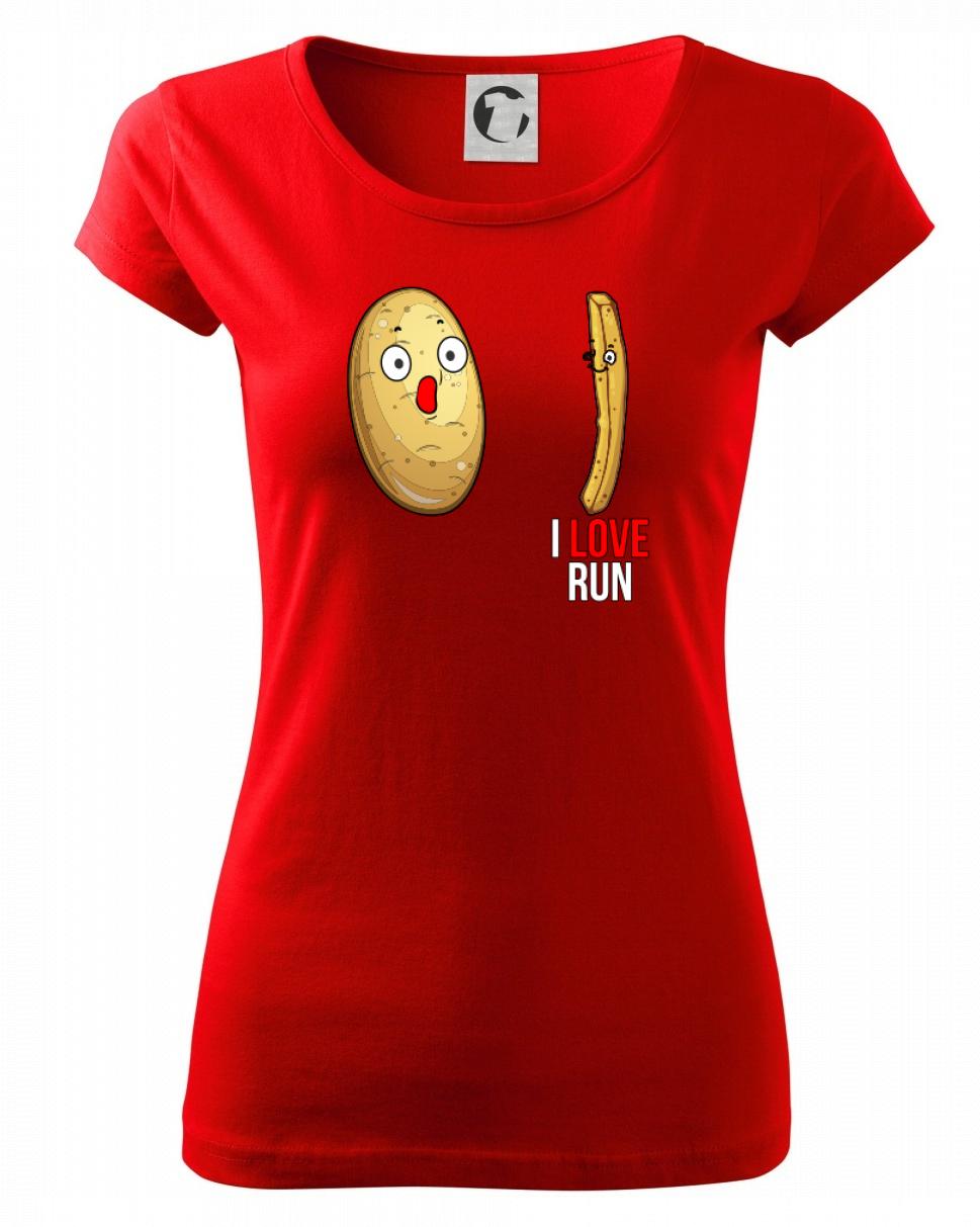 Tričká pre bežcov - Zemiaky I love run - Dámske tričko Pure