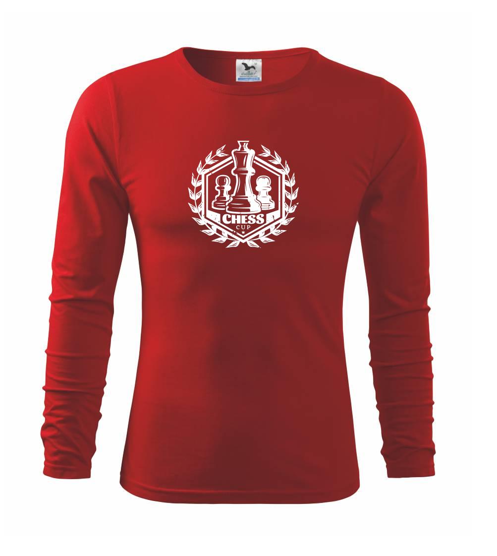 Tričká a mikiny so spoločenskými hrami  - Chess cup - pohár - Tričko s dlhým rukávom FIT-T long sleeve