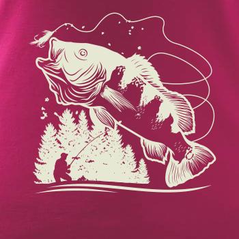 Rybár na brehu rybníka muškári