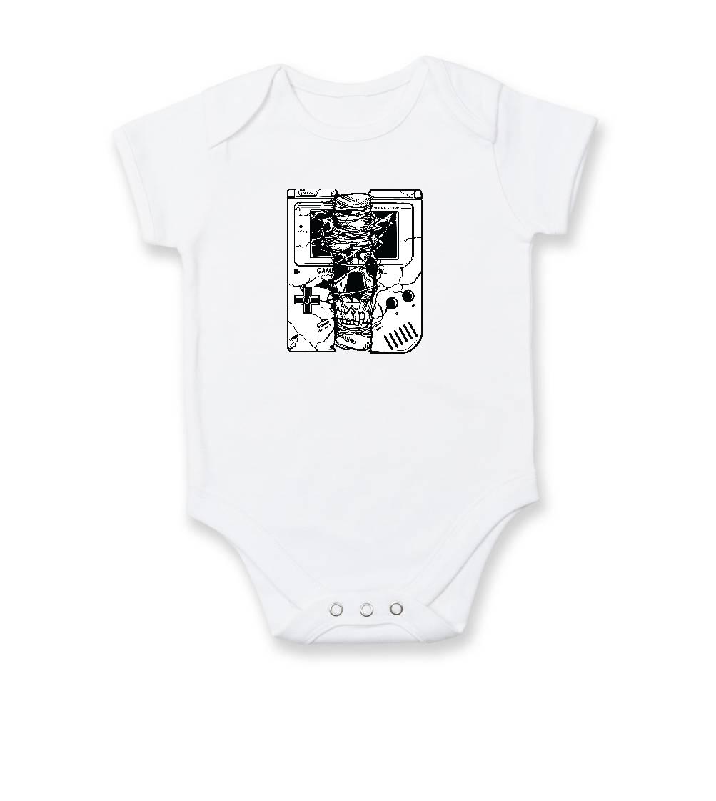 Tričká pre ajťákov - Gameboy Skull - Body dojčenské s krátkym rukávom