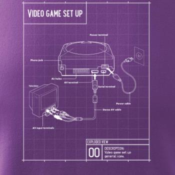 Nákres TV video hra guľatá