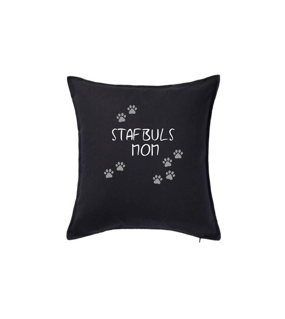 Ostatné psie plemená - Stafbuls mom (Stafordšírsky bulteriér)  (Reflexné labky) - Vankúš 50x50