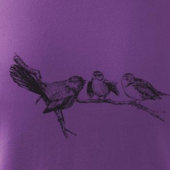 Vtáčiky na vetve maľované