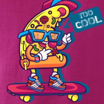 Pizza slice with skateboard Pizza slice with skateboard