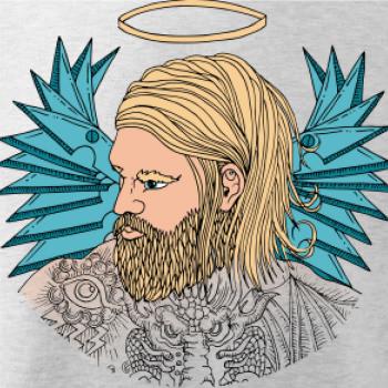 Anjel maľovaný - muž (Pecka design)