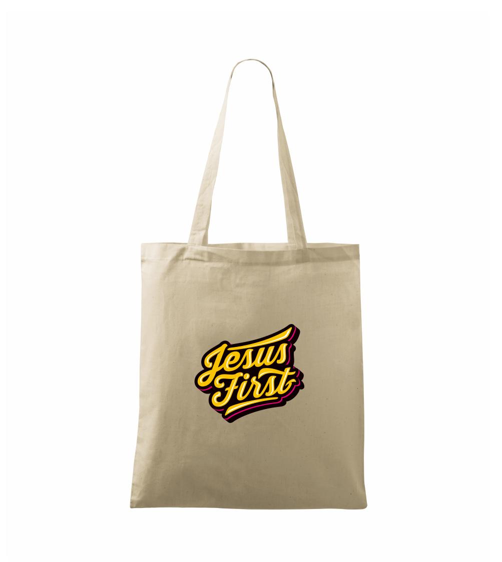 Jesus first žltý nápis